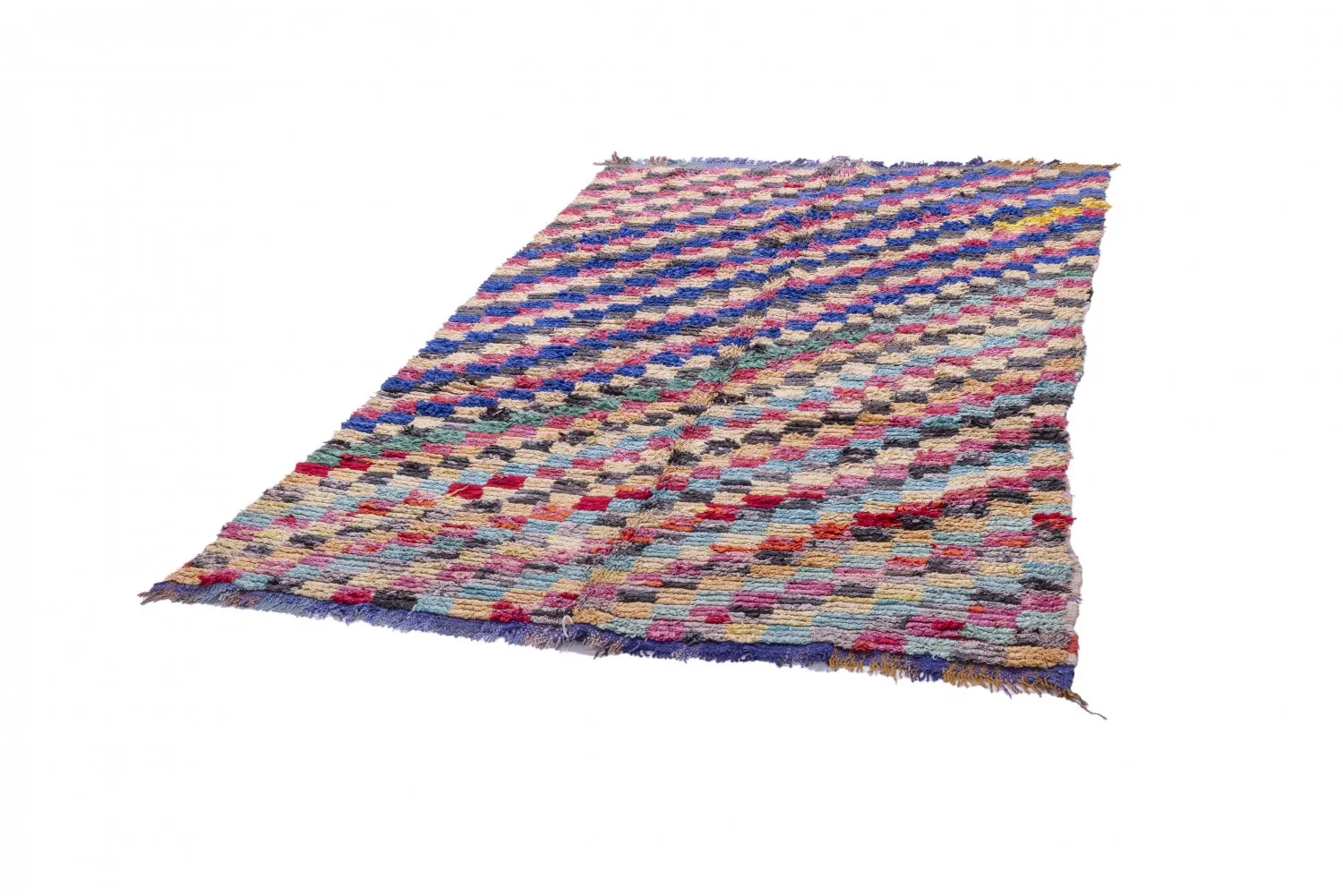 Marokkanische Berber Teppich Boucherouite 230 X 145 Cm 4 Marokkanische Berber Teppich Boucherouite 230 X 145 Cm – Bild 2