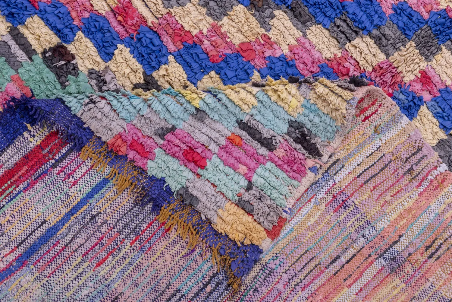 Marokkanische Berber Teppich Boucherouite 230 X 145 Cm 7 Marokkanische Berber Teppich Boucherouite 230 X 145 Cm – Bild 5