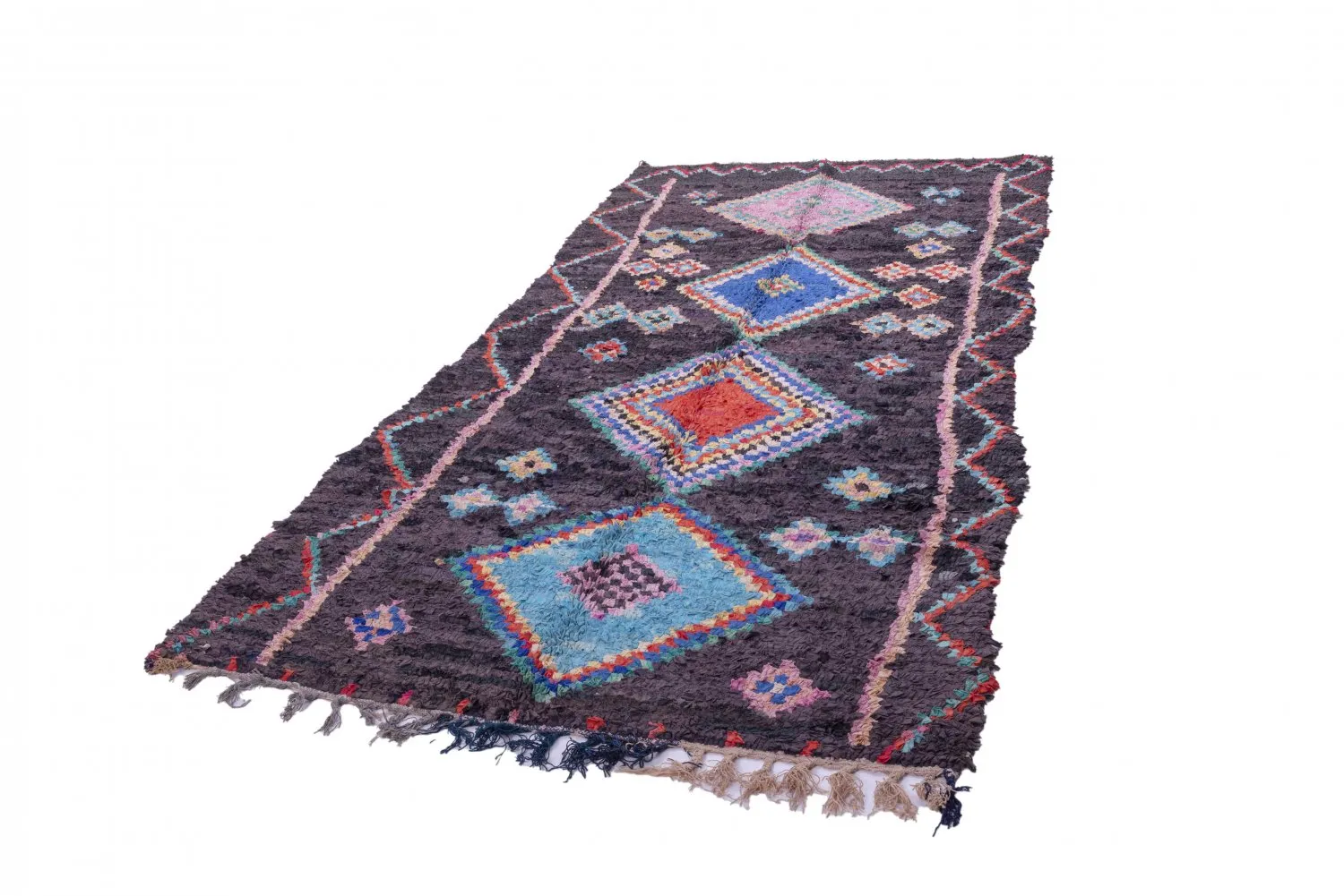 Marokkanische Berber Teppich Boucherouite 305 X 145 Cm 4 Marokkanische Berber Teppich Boucherouite 305 X 145 Cm – Bild 2