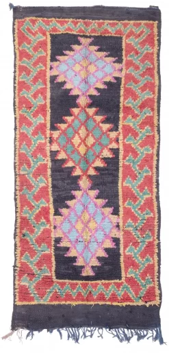 Marokkanische Berber Teppich Boucherouite 285 X 125 Cm