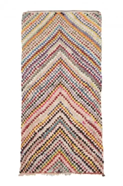Marokkanischer Berber Teppich Boucherouite 300 X 145 Cm