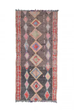 Marokkanischer Berber Teppich Boucherouite 265 X 125 Cm