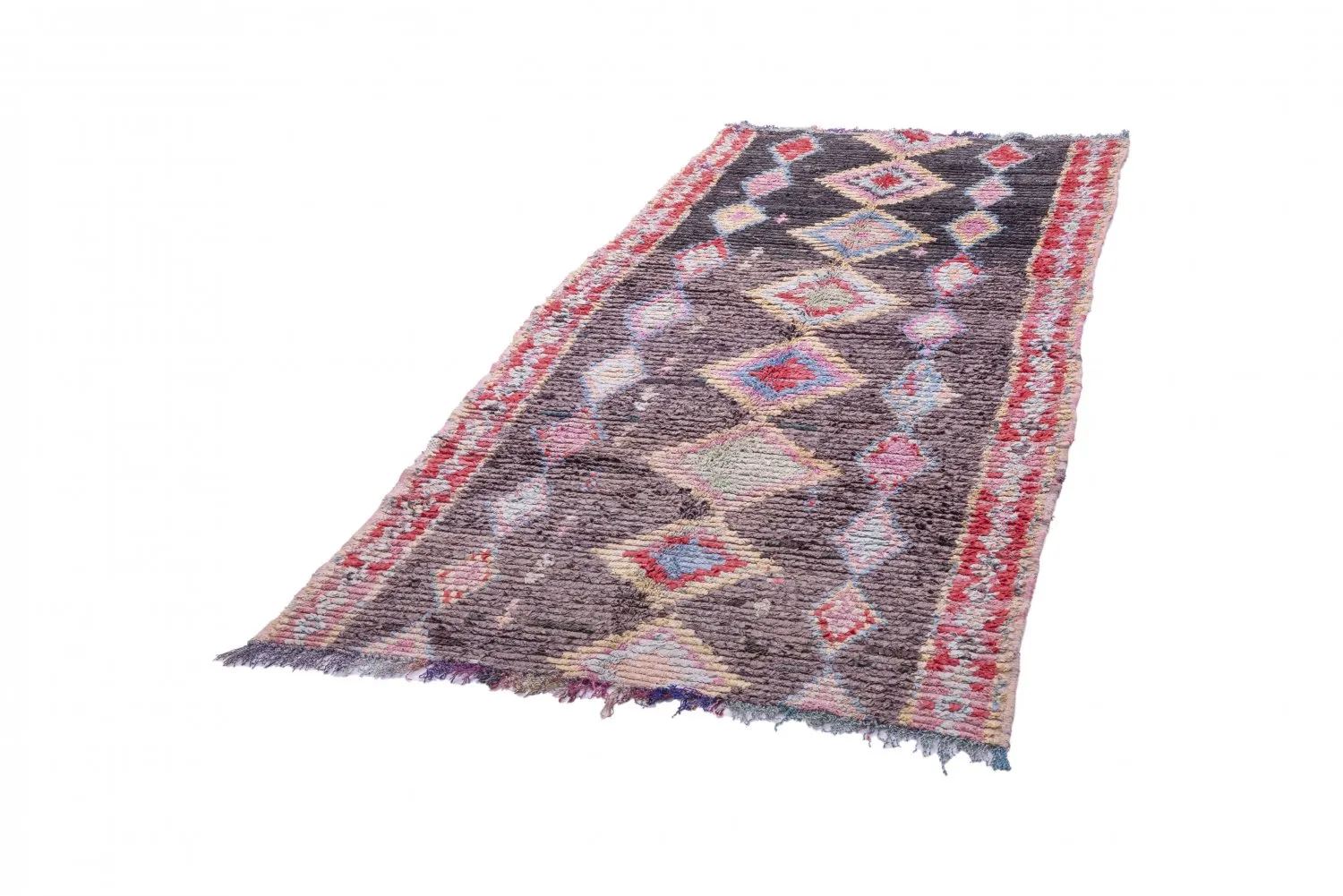 Marokkanischer Berber Teppich Boucherouite 265 X 125 Cm 4 Marokkanischer Berber Teppich Boucherouite 265 X 125 Cm – Bild 2