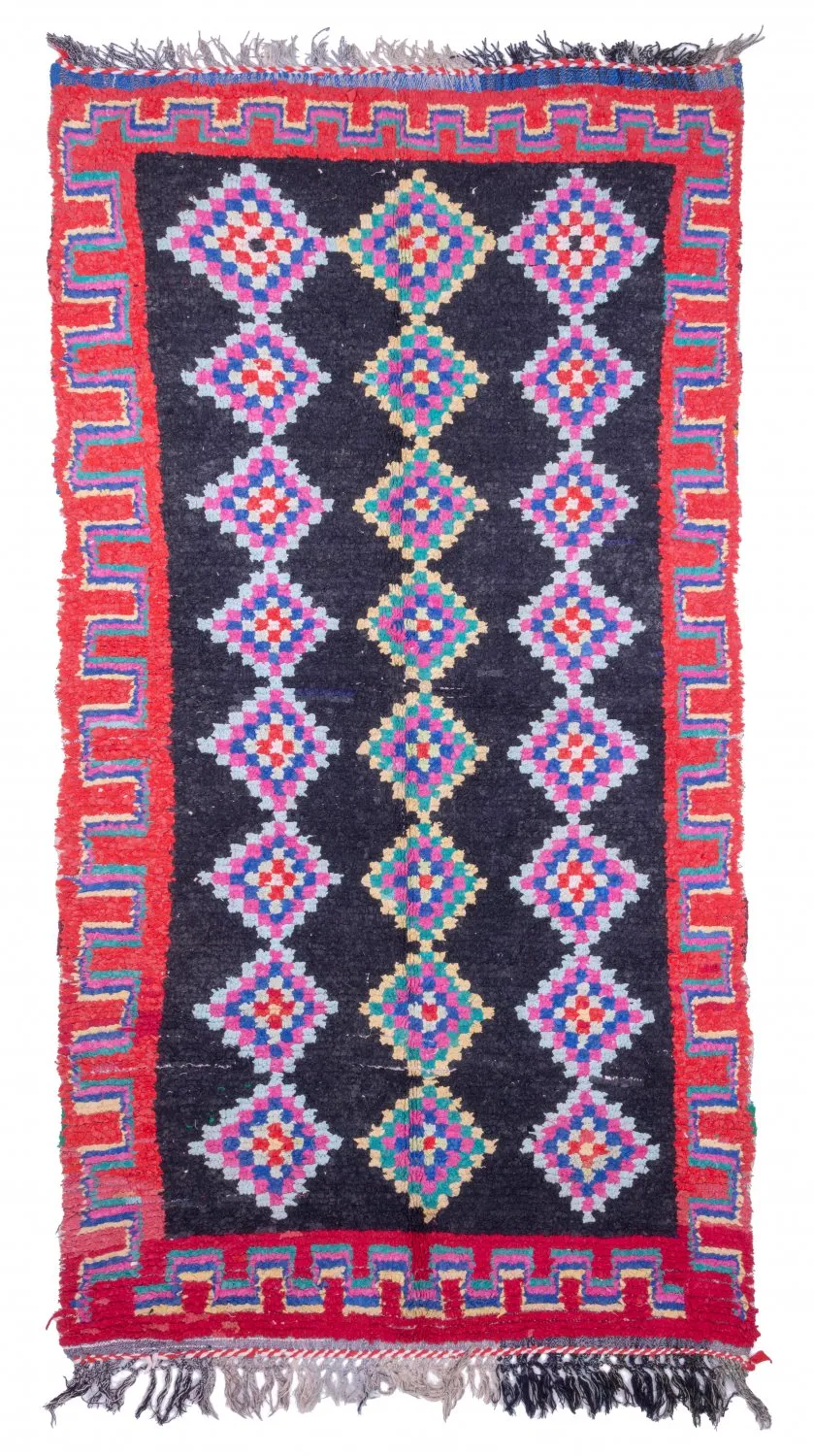 Marokkanischer Berber Teppich Boucherouite 305 X 155 Cm 2 Marokkanischer Berber Teppich Boucherouite 305 X 155 Cm