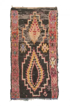 Marokkanische Berber Teppich Boucherouite 255 X 130 Cm