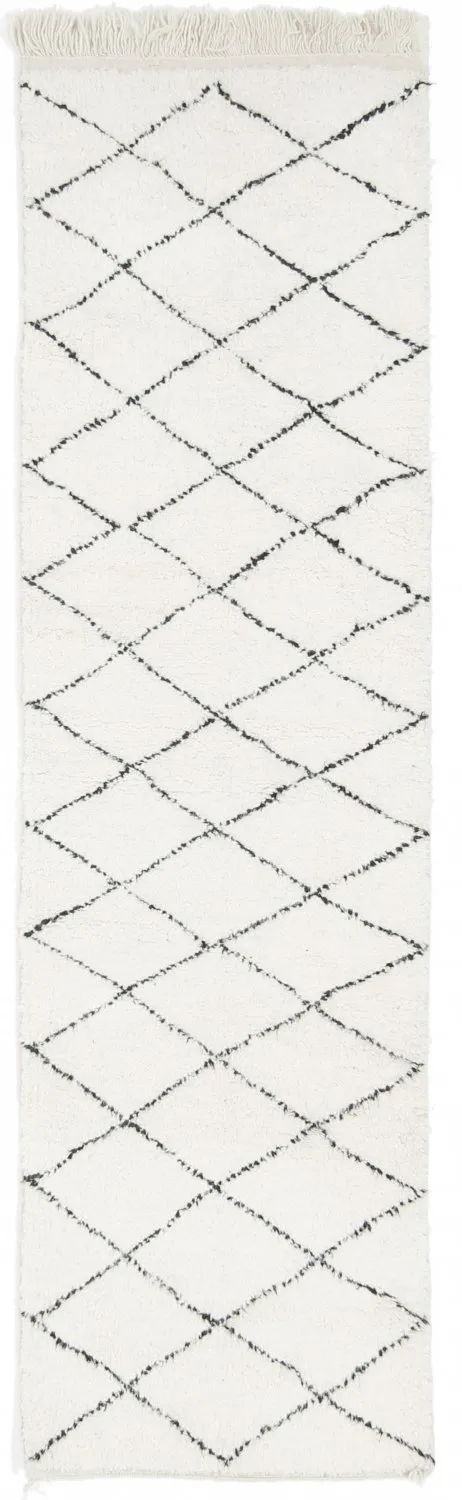 Kelim Marokkanische Berber Teppich Beni Ouarain 295 X 90 Cm