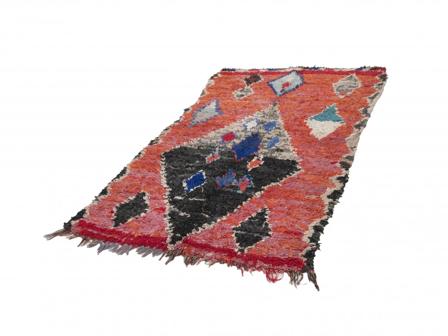 Marokkanischer Berber Teppich Boucherouite 220 X 120 Cm 7 Marokkanischer Berber Teppich Boucherouite 220 X 120 Cm – Bild 5