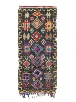 Marokkanischer Berber Teppich Boucherouite 250 X 110 Cm
