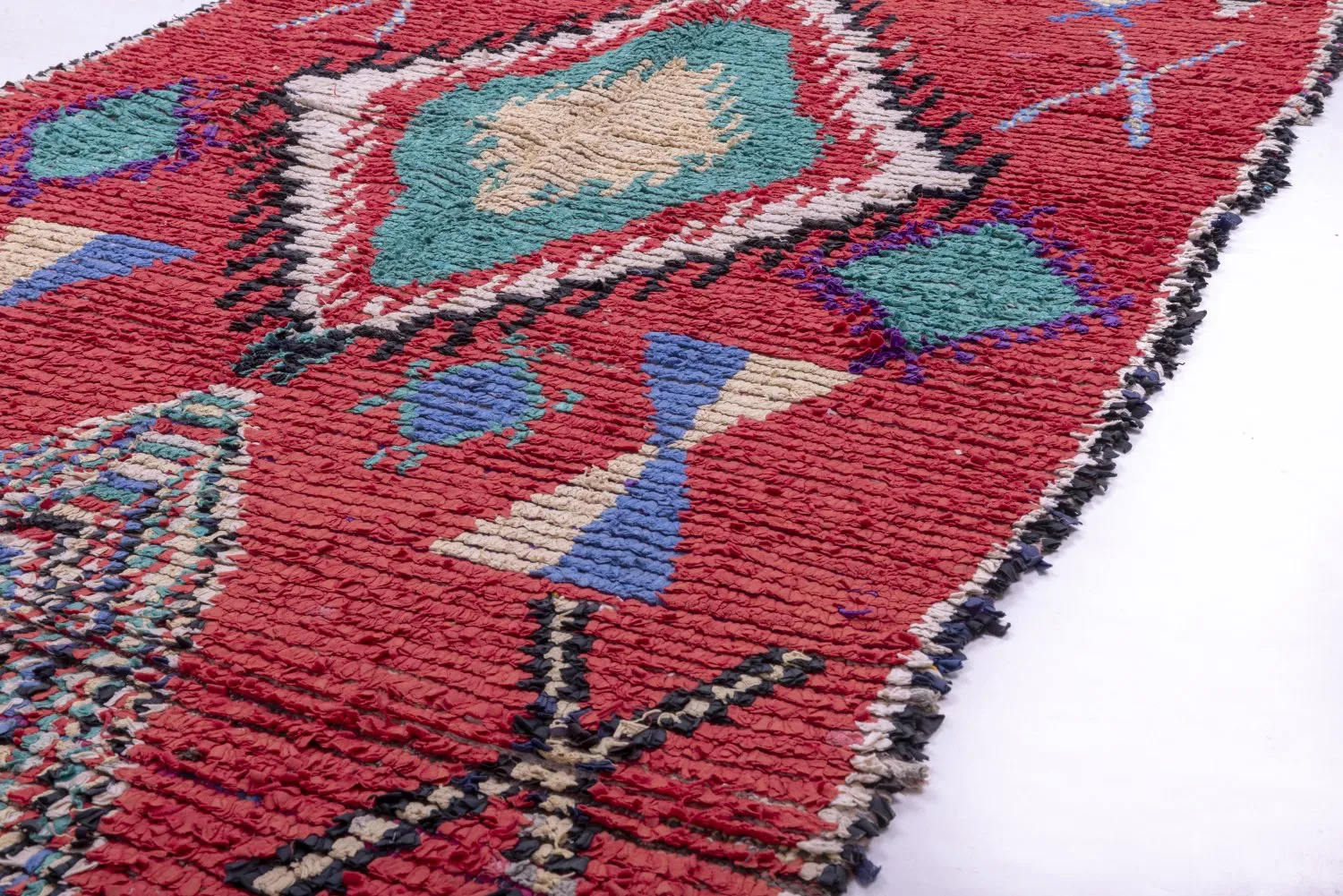 Marokkanische Berber Teppich Boucherouite 235 X 115 Cm 5 Marokkanische Berber Teppich Boucherouite 235 X 115 Cm – Bild 3