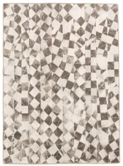 Wollteppich - Kallatis (schwarz/weiß)