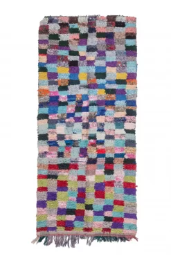 Marokkanische Berber Teppich Boucherouite 265 X 115 Cm