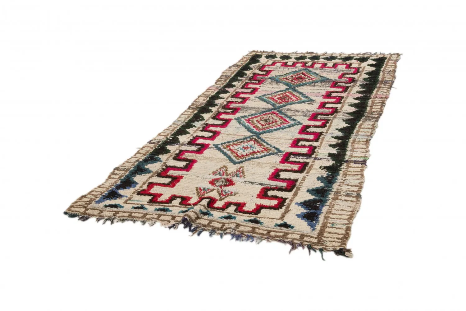 Marokkanischer Berber Teppich Boucherouite 275 X 135 Cm 4 Marokkanischer Berber Teppich Boucherouite 275 X 135 Cm – Bild 2