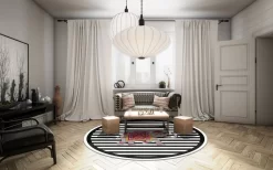 Rund Teppich - Develi (schwarz/weiß) 6 Rund Teppich - Develi (schwarz/weiß) -Teppichgeschäft 98 stera.skd11248.col801.round .jpg