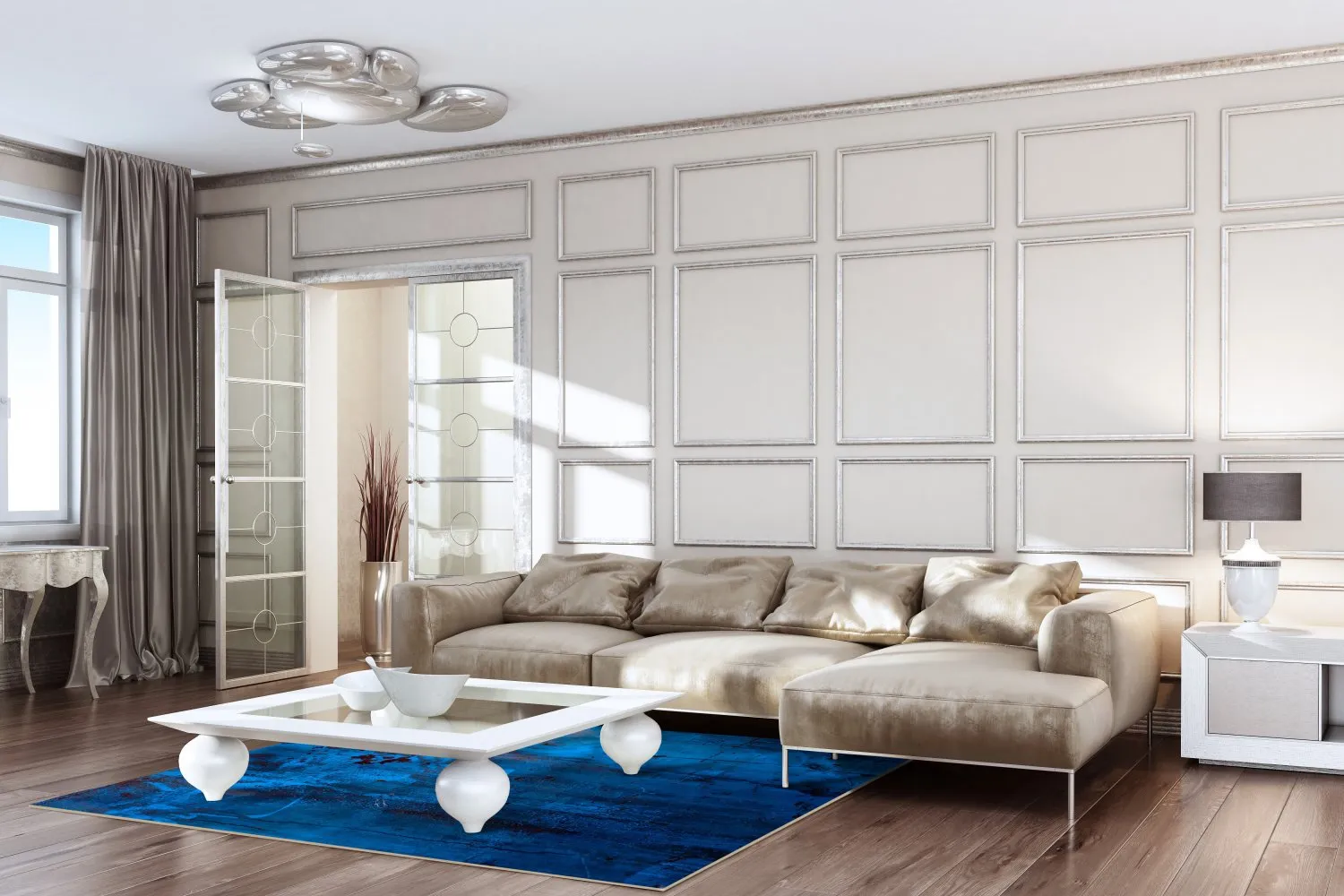 Wilton-Teppich - Aragon (blå) 4 Wilton-Teppich - Aragon (blå) – Bild 2