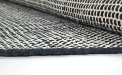 Runde Teppiche - Coastal (schwarz/weiß) -Teppichgeschäft coastal black white ullmatta wool carpet wollteppichen new 1r.jpg