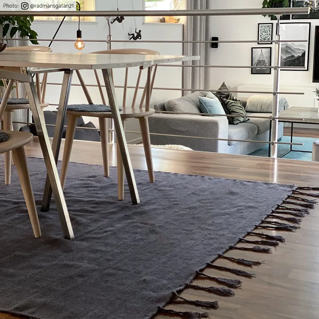 Wollteppich - Malana (anthrazit) 4 Wollteppich - Malana (anthrazit) – Bild 2