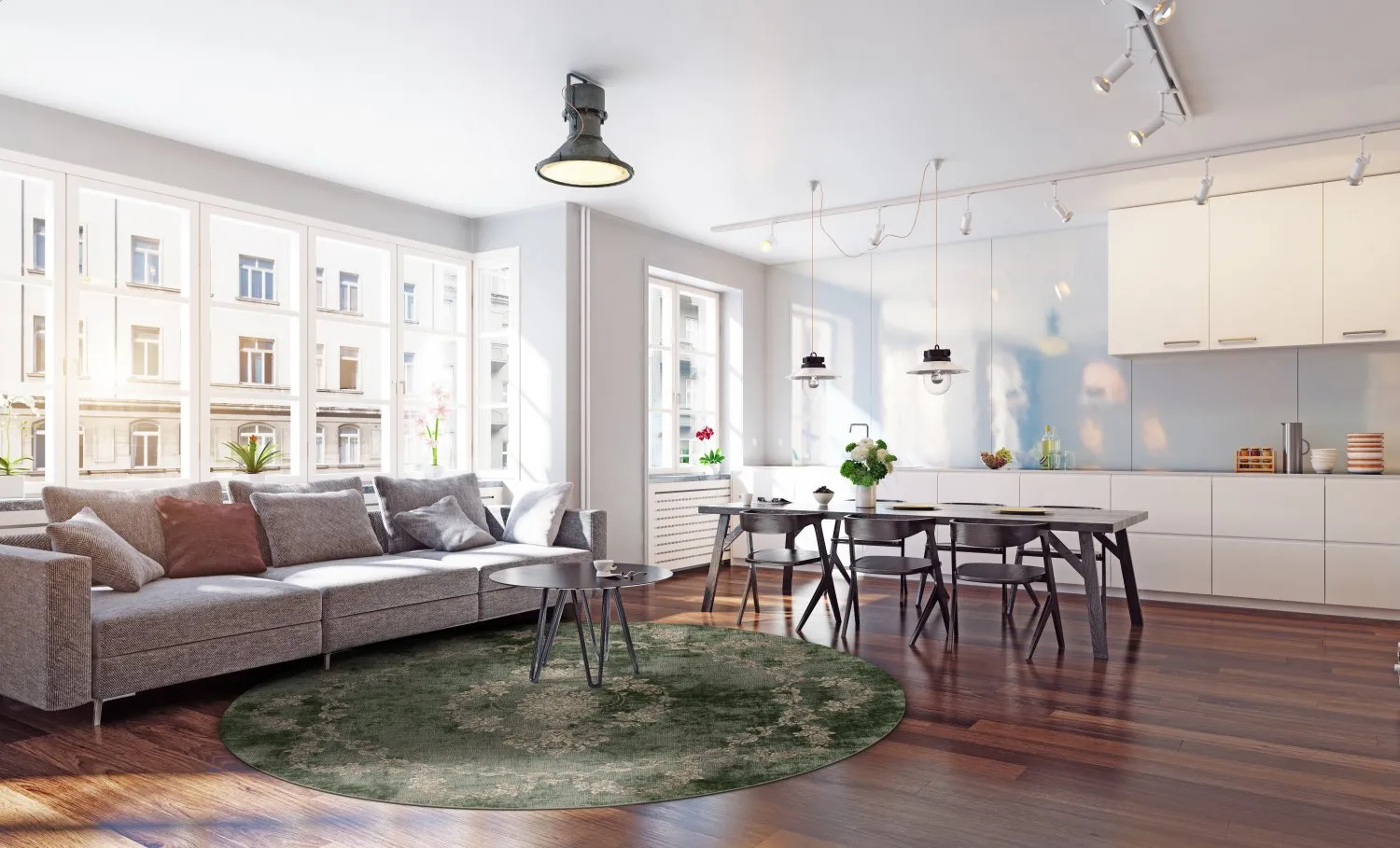 Rund Teppich - Taknis (grün) 5 Rund Teppich - Taknis (grün) – Bild 3