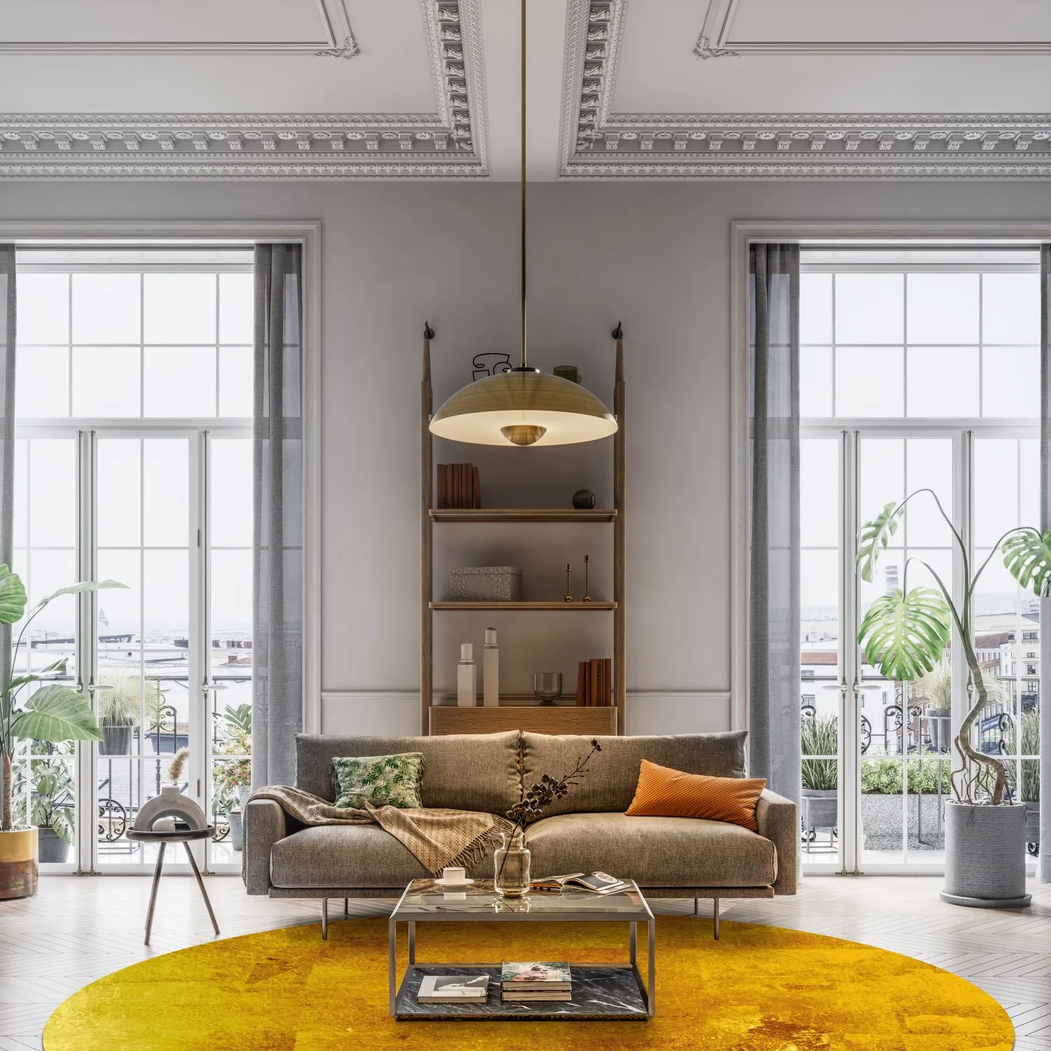 Rund Teppich - Benali (gold) 5 Rund Teppich - Benali (gold) – Bild 3