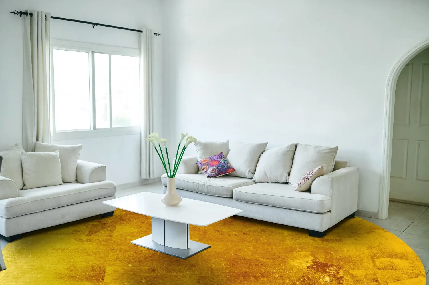 Rund Teppich - Benali (gold) 4 Rund Teppich - Benali (gold) – Bild 2