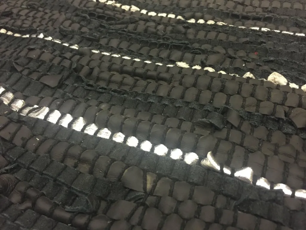 Flickenteppich - Nordal Design (schwarz - 100 % Leder) 7 Flickenteppich - Nordal Design (schwarz - 100 % Leder) – Bild 5