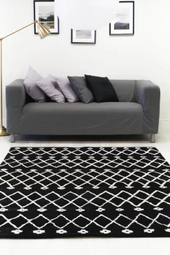 Wollteppich - Paleros (schwarz/weiß) -Teppichgeschäft img 6890.jpg