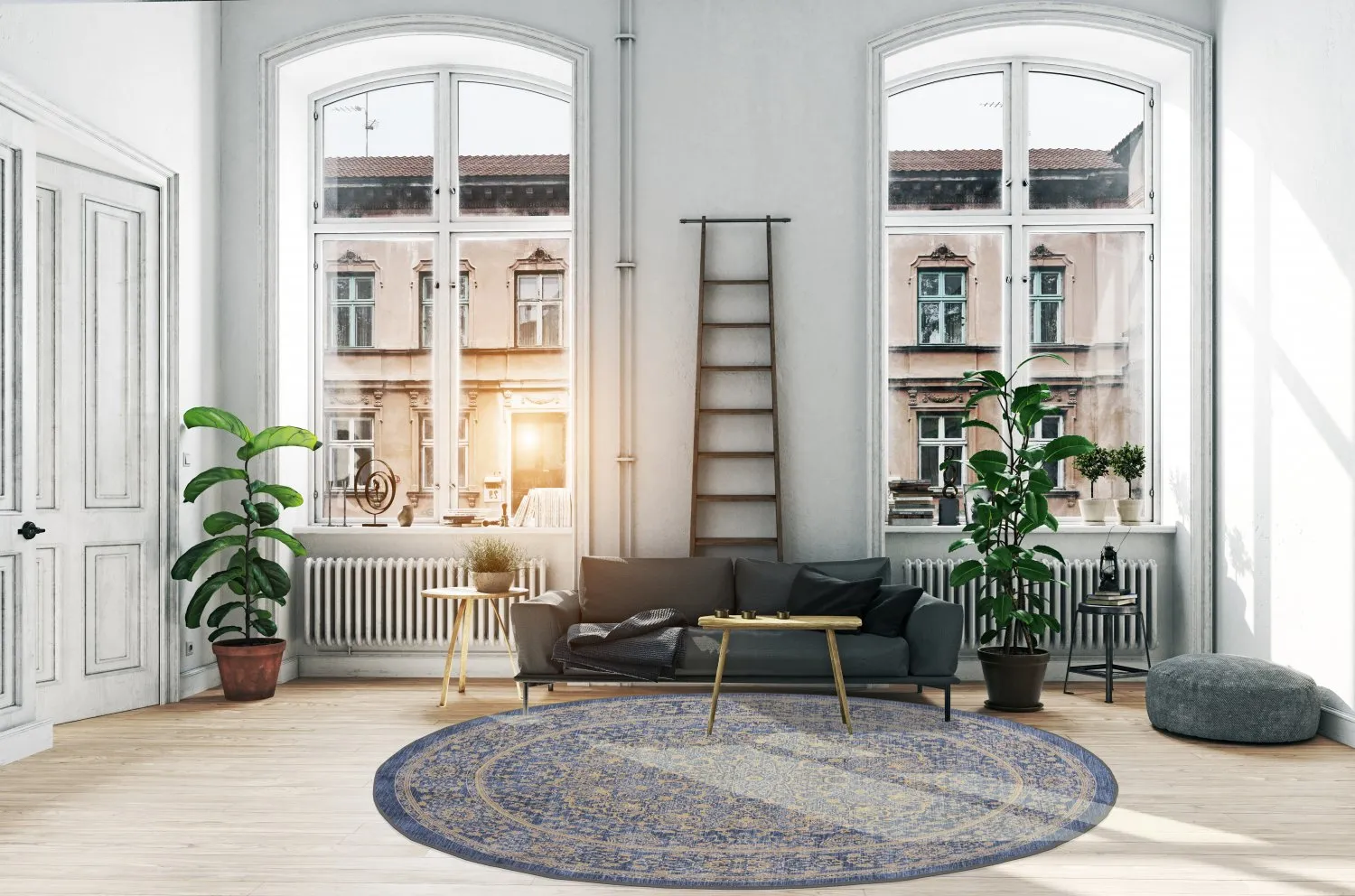 Rund Teppich - Vinadio (braun/gold) 4 Rund Teppich - Vinadio (braun/gold) – Bild 2