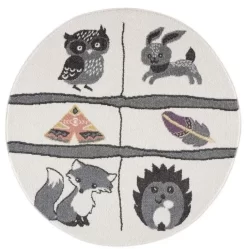 Kinderteppich - Animals Rund (multi)