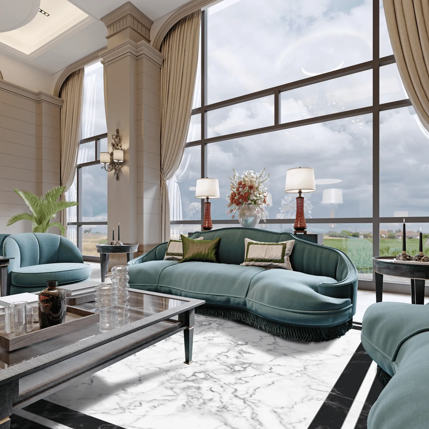 Wilton-Teppich - Amaliada (schwarz/weiß) 5 Wilton-Teppich - Amaliada (schwarz/weiß) – Bild 3