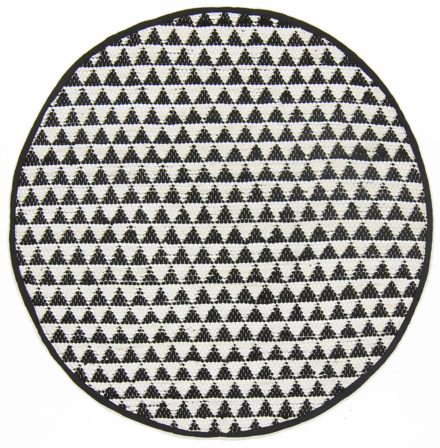 Runde Teppiche - Lindby (schwarz/weiß) 3 Runde Teppiche - Lindby (schwarz/weiß)