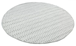 Runde Teppiche - Long Stitch (grau) -Teppichgeschäft long stitch dark grey r wool ullmatta wollteppich02rr.jpg