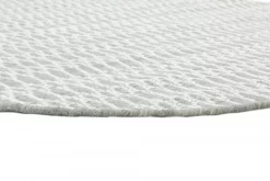 Runde Teppiche - Long Stitch (grau) -Teppichgeschäft long stitch dark grey r wool ullmatta wollteppich03rr.jpg