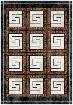 Wilton-Teppich - Milos (schwarz/weiß)