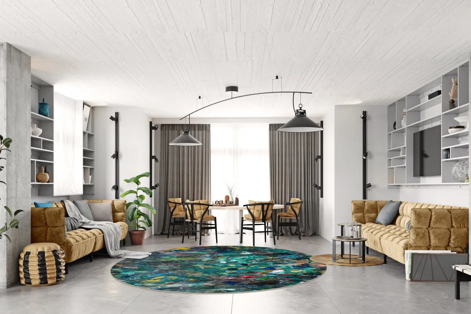 Rund Teppich - Umbria (multi) 4 Rund Teppich - Umbria (multi) – Bild 2