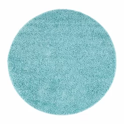 Runde Teppiche - Trim (Türkis)