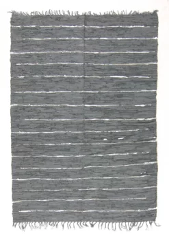 Flickenteppich - Nordal Design (grau - 100 % Leder)