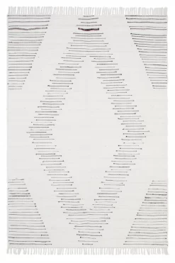 Flickenteppich - Palani (weiß/schwarz)