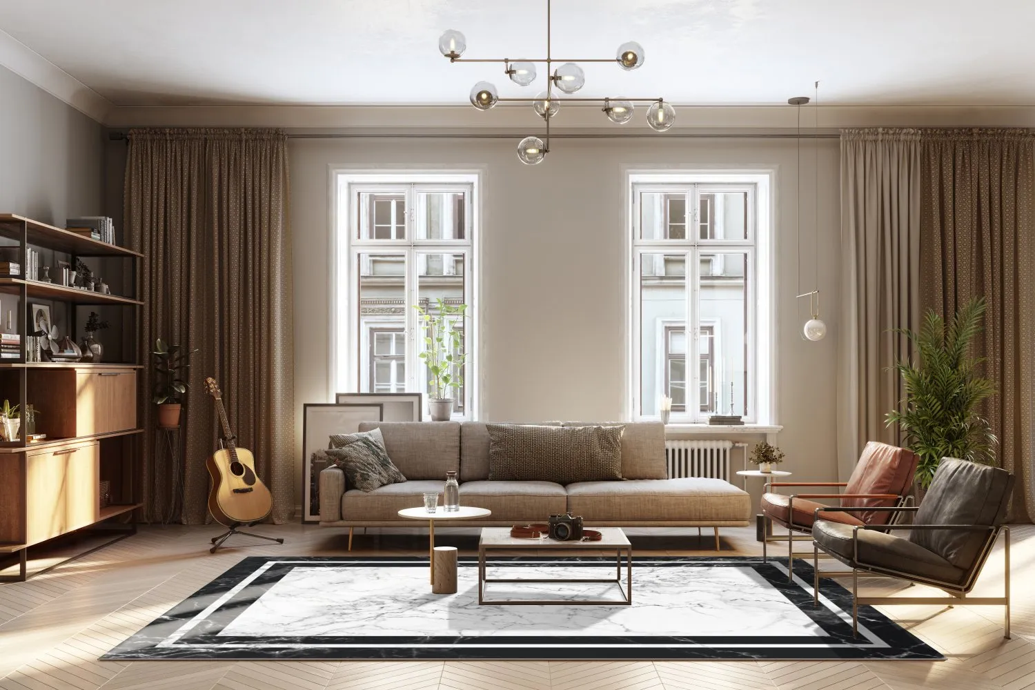 Wilton-Teppich - Amaliada (schwarz/weiß) 4 Wilton-Teppich - Amaliada (schwarz/weiß) – Bild 2