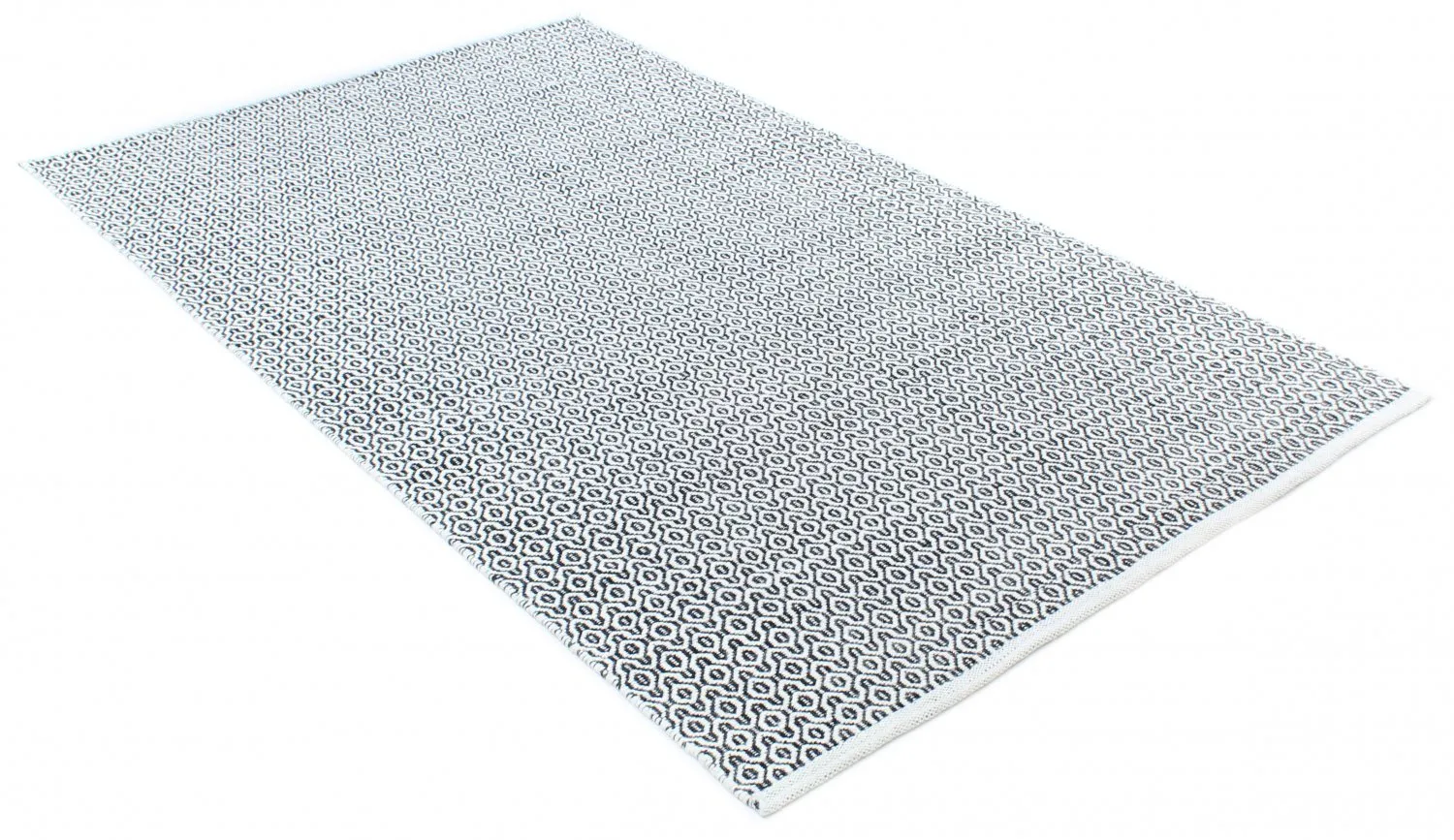 Wollteppich - Snowshill (schwarz/weiß) 4 Wollteppich - Snowshill (schwarz/weiß) – Bild 2