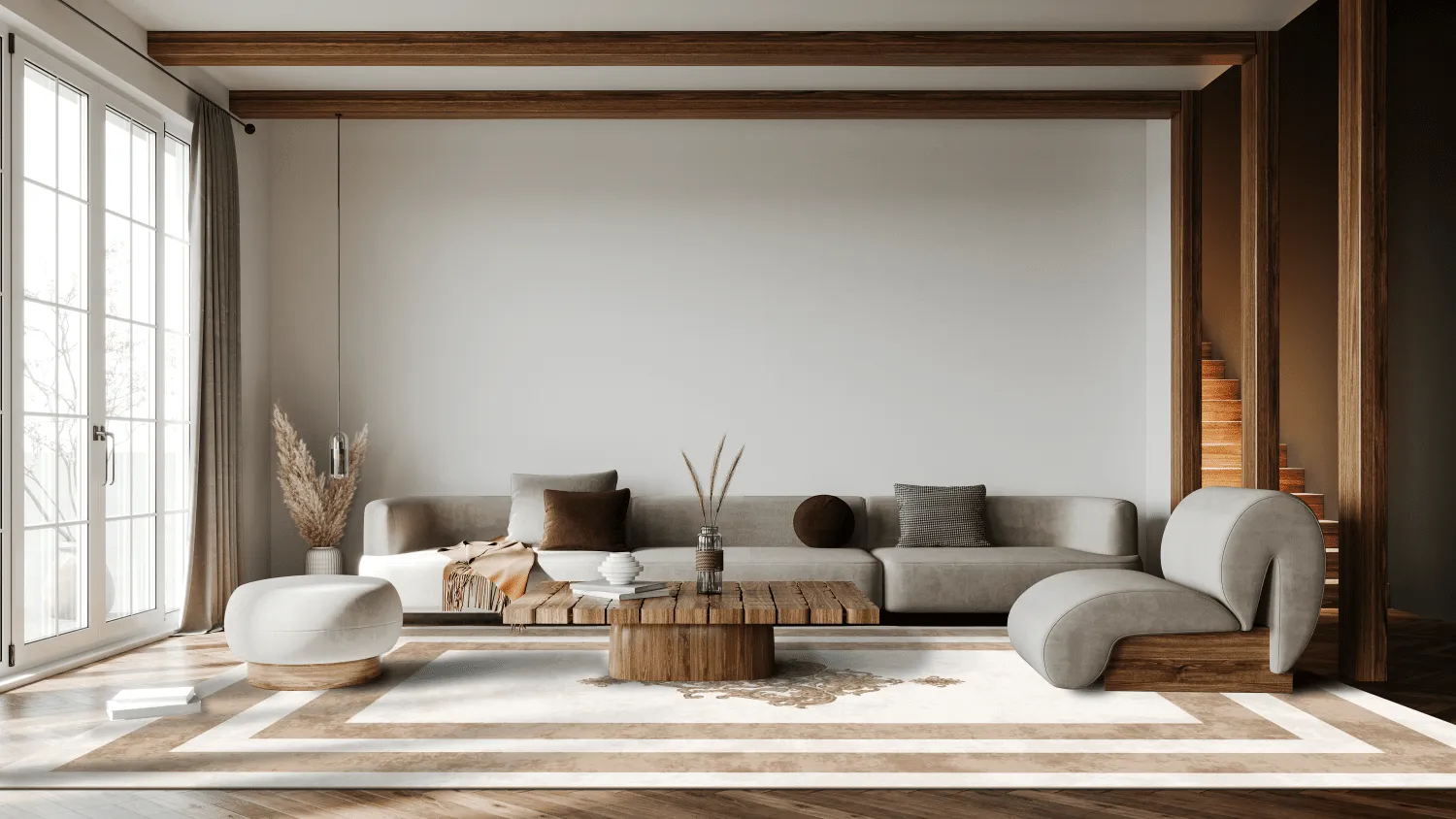 Wilton-Teppich - Soros (beige/weiß 6 Wilton-Teppich - Soros (beige/weiß – Bild 4