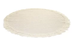 Runde Teppiche - Pike (cream) -Teppichgeschäft ullmatta pike cream round fringes.cream wool carpet ullmatta wollteppich 02r.jpg